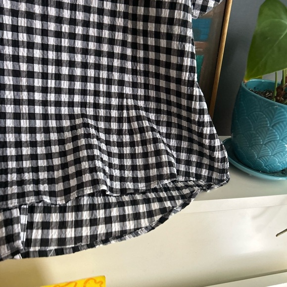Allison Daley Black and White Checkered Blouse 22W - Picture 13 of 16